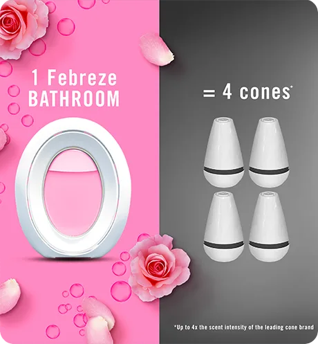 BATHROOM Romance & Desire 1 Febreze bathroom = 4 cones