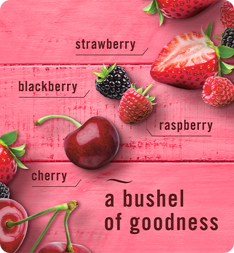 A bushel of goodness. Strawberry, blackberry, raspberry, cherry.
