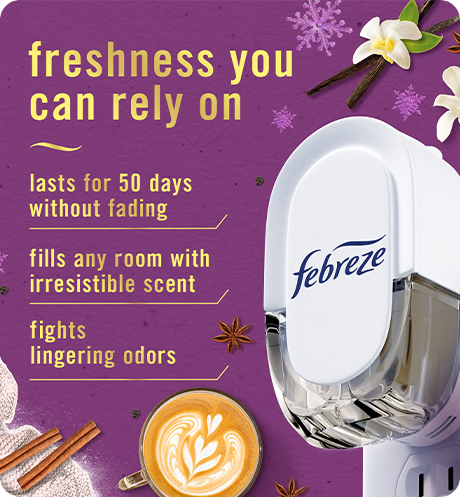 Plug Cuddle Weather freshness you can rely on: lasts for 50 days without fading, fills any room with irresistible scent, fights lingering odors.