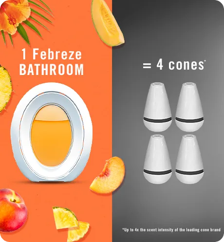 Bathroom Hawaiian Aloha 1 Febreze bathroom = 4 cones