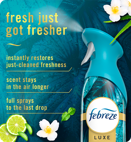 Air Rainforest. Fresh just got fresher. Instantly restores just-cleaned freshness. Super fine mist stays in the air longer. Full spray down to the last drop.