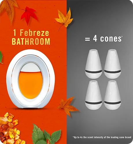 BATHROOM Crisp Fall Breeze 1 Febreze bathroom = 4 cones