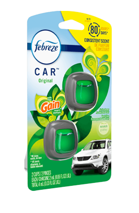 Febreze AUTO Air Freshener Vent Clip Noir Scent, .07 oz. Car Vent Clip,  Pack of 2 