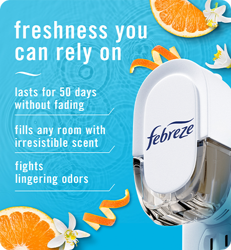 Plug Refresh & Energize freshness you can rely on: lasts for 50 days without fading, fills any room with irresistible scent, fights lingering oders.