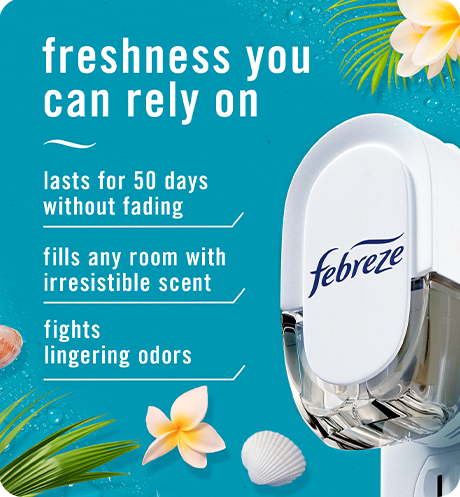 Plug Bora Bora freshness you can rely on. Lasts for 50 days without fading. Fills any room with irresistible scent. Fights lingering odors.