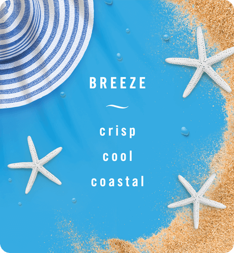 Breeze, crisp, cool, coastal