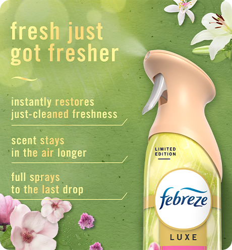 Air Morning Spring Showers Fresh just got fresher. Instantly restores just-cleaned freshness. Super fine mist stays in the air longer. Full spray down to the last drop.