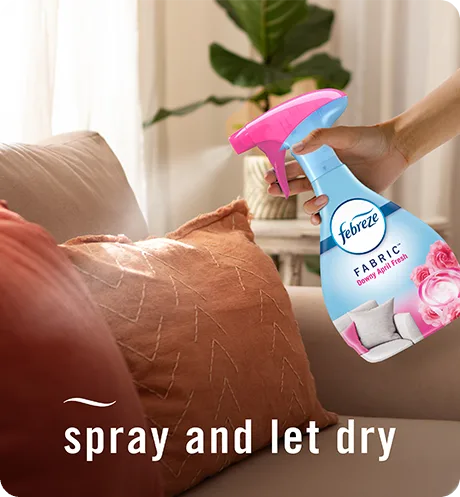 FABRIC Downy April Fresh spray and let dry.