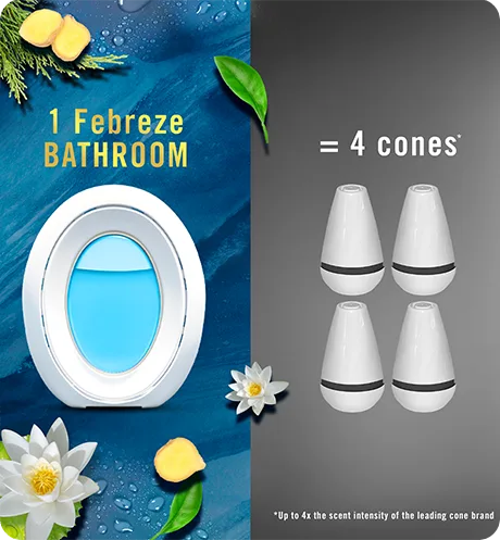 BATHROOM Ocean 1 Febreze bathroom = 4 cones