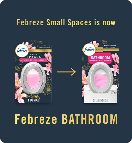 Japanese Cherry Blossom. Febreze Small Spaces is now Febreze Bathroom