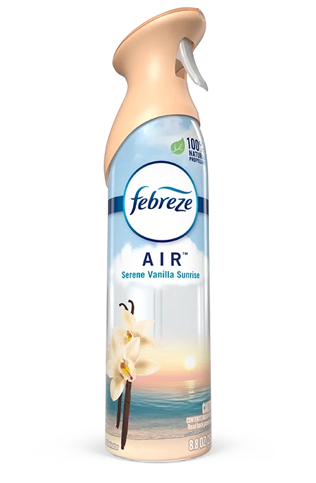 Febreze Air Effects Odor-Eliminating Air Freshener Hawaiian Aloha, Ocean, 8.8 oz. Aerosol Can, Pack of 4