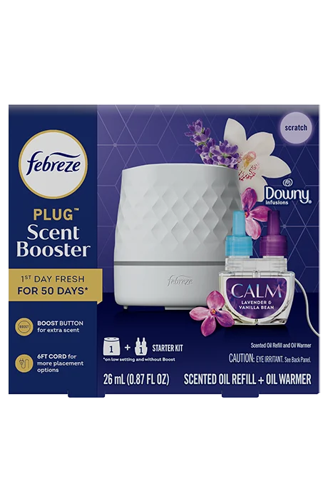 Product shot of PLUG Scent Booster Downy Calm.