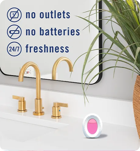BATHROOM Downy April Fresh. No outlets, no batteries, 24/7 freshness