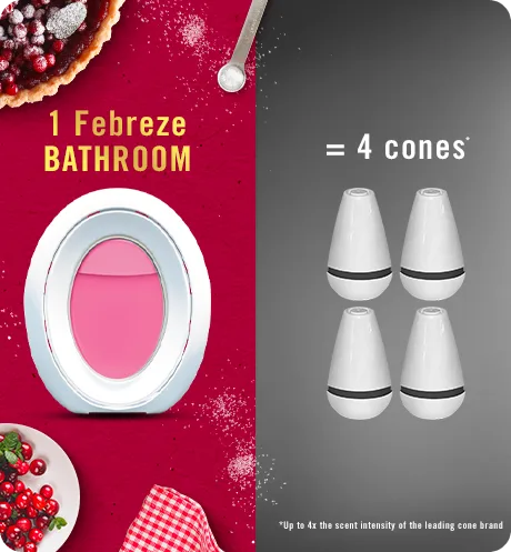 Bathroom Cranberry Crumble 1 Febreze bathroom = 4 cones