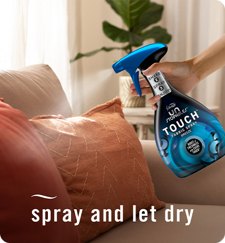 FABRIC Unstopables Breeze spray and let dry.