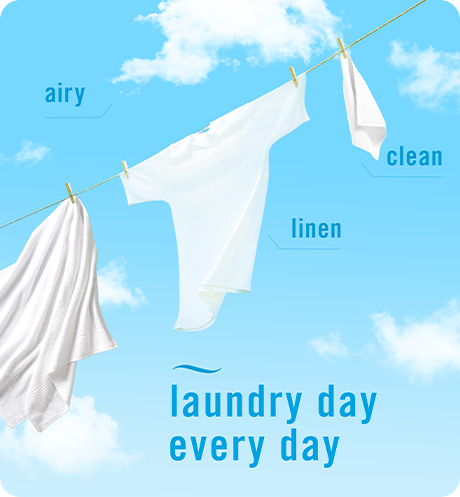 Laundry day every day. airy, linen, clean