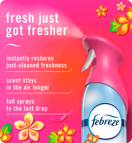 Fresh just got fresher. Instantly restores just-cleaned freshness. Super fine mist stays in the air longer. Full spray down to the last drop.