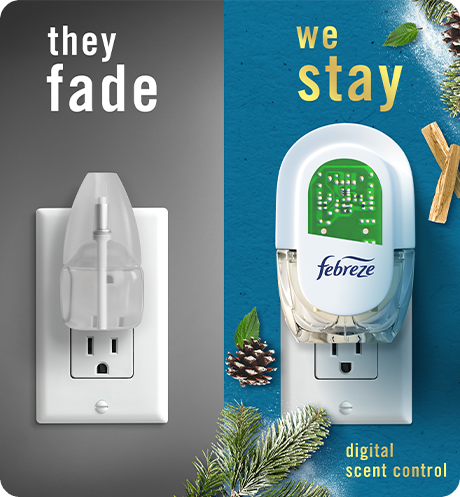 Plug Serene Snowfall side by side comparison, they fade, we stay with digital scent control.