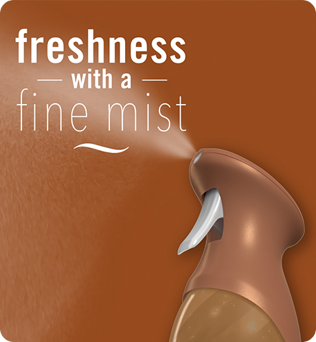 Air Sea Salt Caramel & Maple freshness with a fine mist.