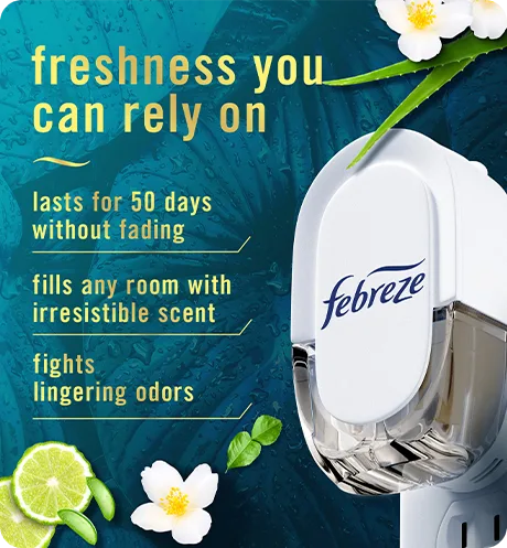 Plug Rainforest freshness you can rely on: lasts for 50 days without fading, fills any room with irresistible scent, fights lingering odors.