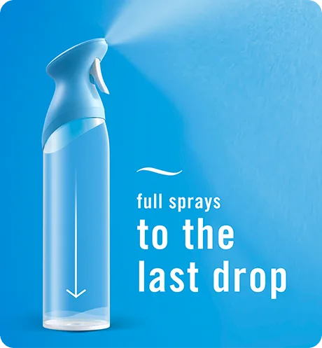 Full spray down to the last drop.