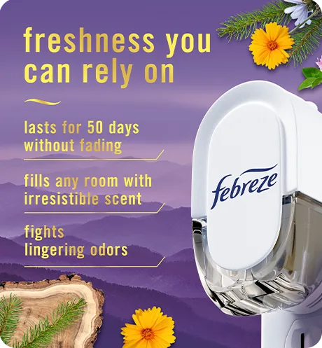 Plug Mountain & Ocean freshness you can rely on. Lasts for 50 days without fading. Fills any room with irresistible scent. Fights lingering odors.