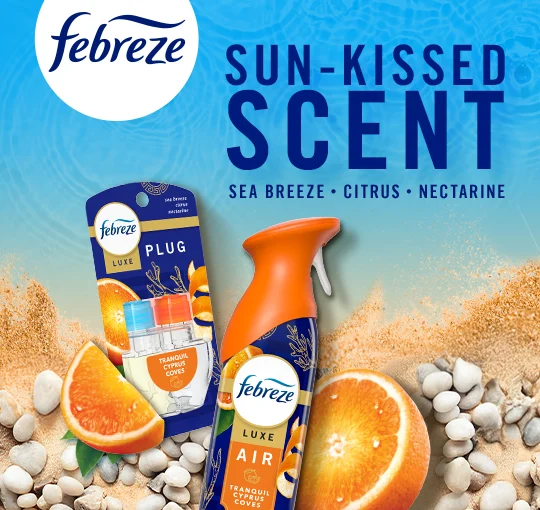 Febreze 50% More Odor Fighters. 100% Fresh.