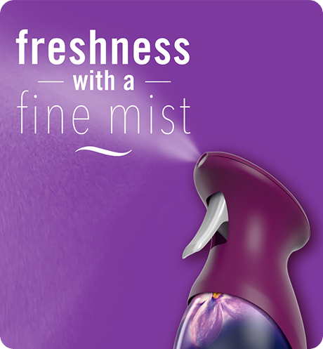 Air Downy Calm freshness with a fine mist.