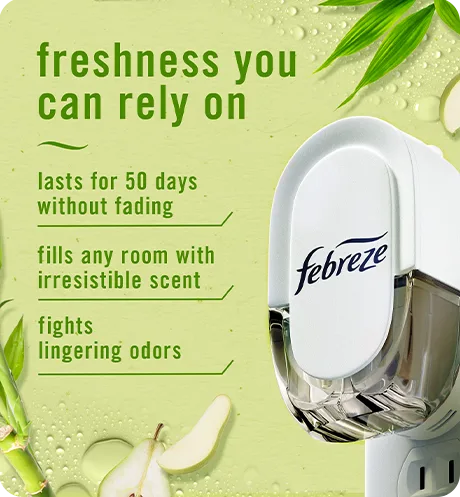 Plug Bamboo Light freshness you can rely on. Lasts for 50 days without fading. Fills any room with irresistible scent. Fights lingering odors.
