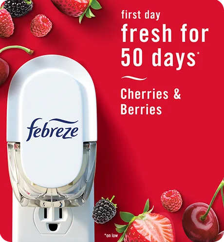 Febreze plug cherries and berries first day fresh for 50 days.