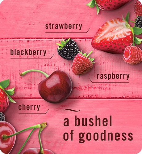 Febreze plug cherries and berries a bushel of goodness, strawberry, blackberry, raspberry, cherry.