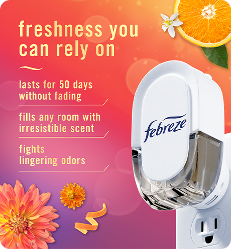 Plug summer golden hour freshness you can rely on. Lasts for 50 days without fading. Fills any room with irresistible scent. Fights lingering odors.