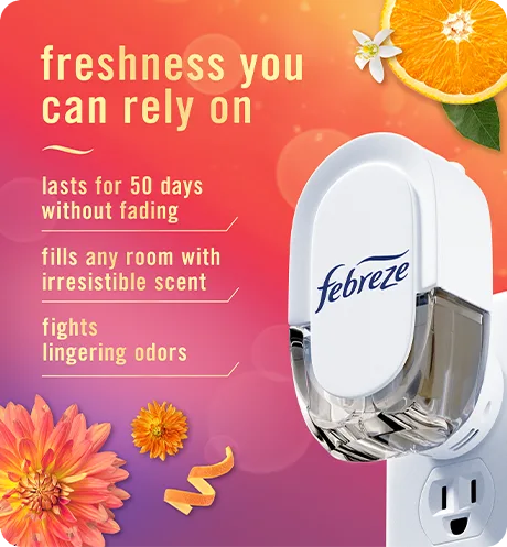 Plug summer golden hour freshness you can rely on. Lasts for 50 days without fading. Fills any room with irresistible scent. Fights lingering odors.