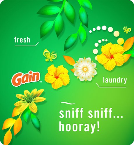 Sniff sniff...Hooray! Fresh, laundry.