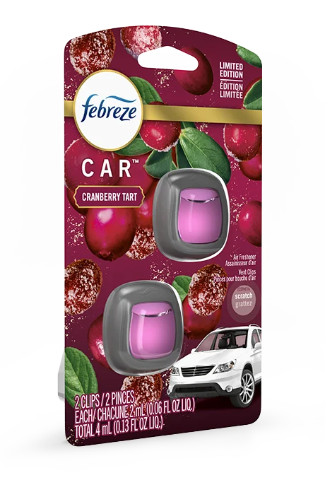 Febreze Car Air Freshener, New Car - 2 clips, 0.13 oz total