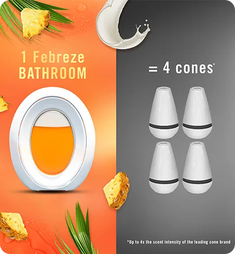 Bathroom Tropical Blend 1 Febreze bathroom = 4 cones