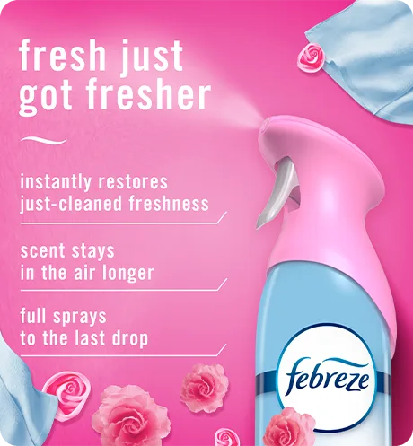 Downy April Fresh. Fresh just got fresher. Instantly restores just-cleaned freshness. Super fine mist stays in the air longer. Full spray down to the last drop.
