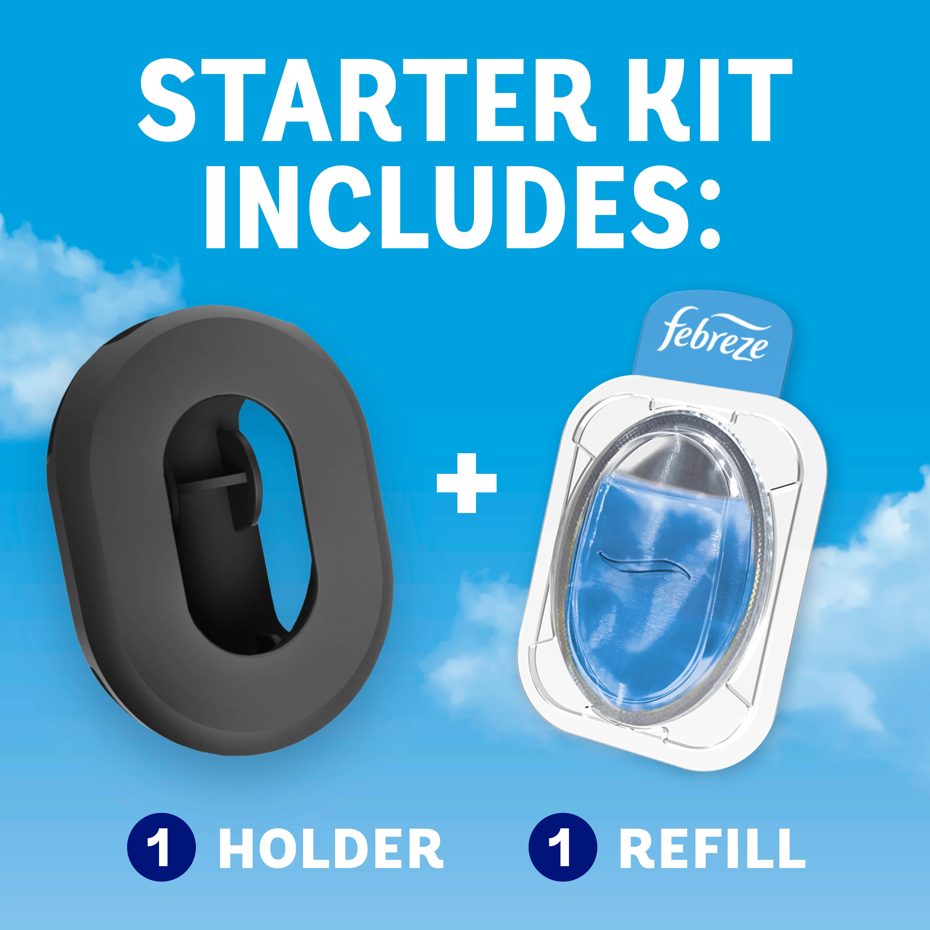 4 INCLUDED linen & sky 1 holder+refill 4