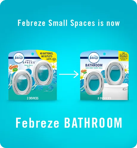 Bathroom Gain Honey Berry Hula. Febreze Small Spaces is now Febreze Bathroom