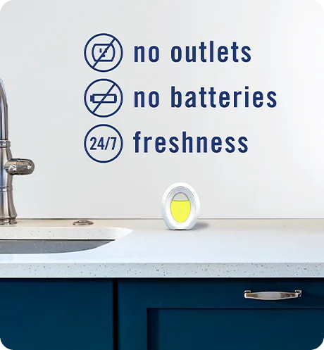 Kitchen Fresh Lemon. No outlets, no batteries, 24/7 freshness