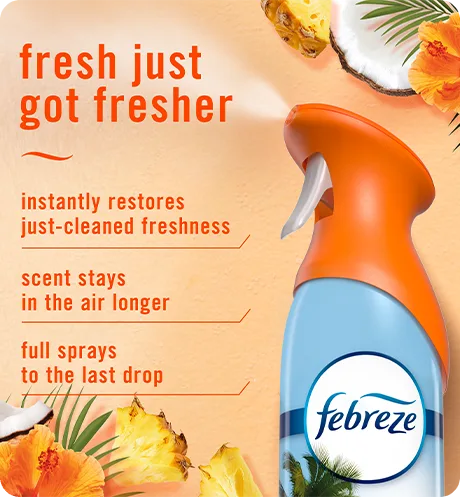 Air Hawaiian Aloha. Fresh just got fresher. Instantly restores just-cleaned freshness. Super fine mist stays in the air longer. Full spray down to the last drop.