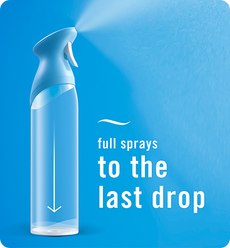 Full sprays down to the last drop.