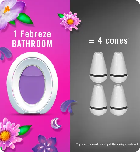 Bathroom Gain Moonlight Breeze 1 Febreze bathroom = 4 cones