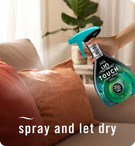 FABRIC Unstopables Fresh spray and let dry.