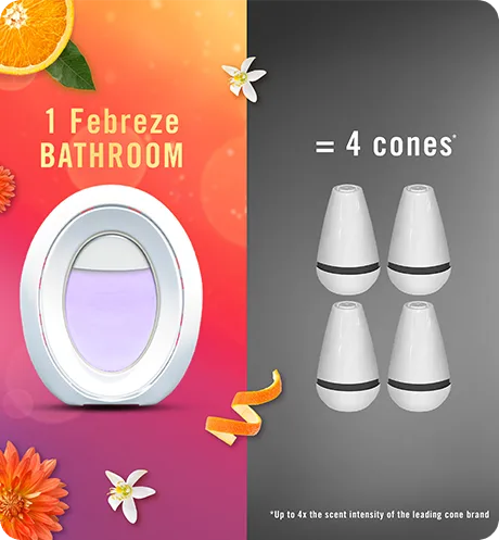Bathroom Summer Golden Hour 1 Febreze Bathroom = 4 cones