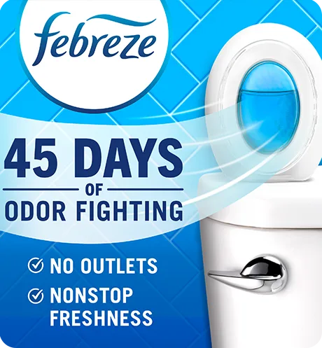 45 days of odor fighting. No outlets, nonstop freshness.