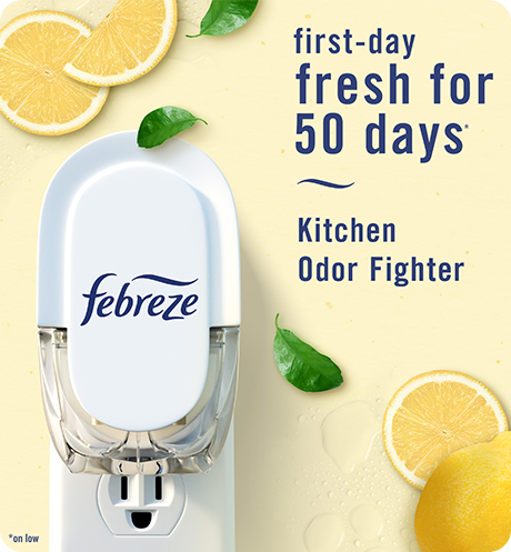 Plug Kitchen Odor Fighter first-day fresh for 50 days.