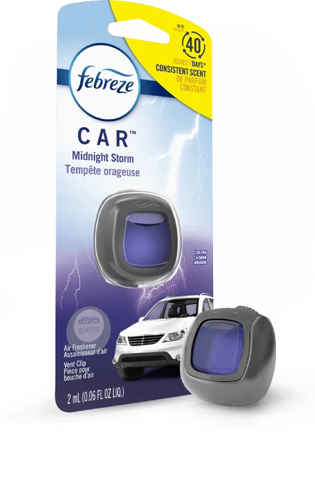 Febreze Unstopables Car Odor Eliminating Air Freshener, Fresh, 2 Count