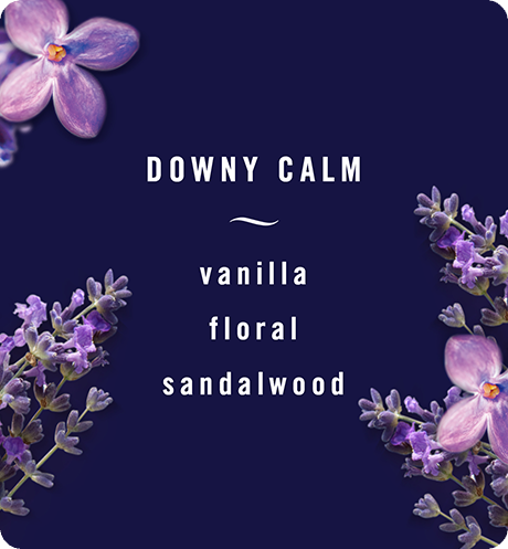 Downy Calm vanilla floral sandalwood scent