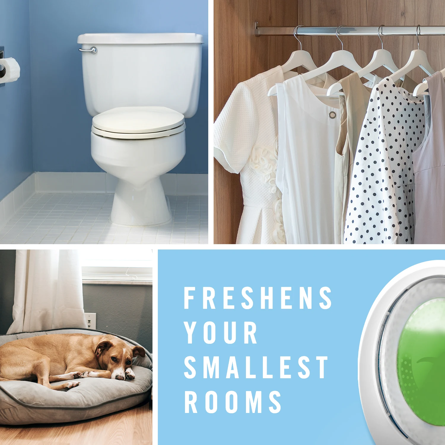 Freshens your smallest rooms